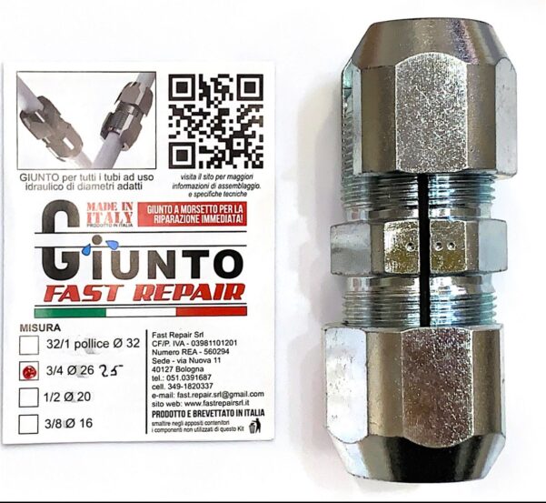 Giunto a Morsetto Fast Repair Diametro Ø3/4-26-25 - immagine 4